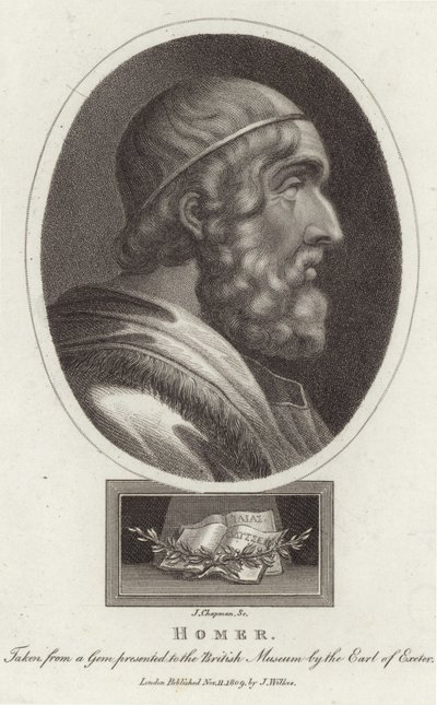 Ritratto di Omero da English School
