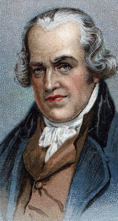 Ritratto di James Watt (1736-1819), ingegnere scozzese - Dalla serie "Leaders of Men" - Cromolitografia - Scuola Inglese, XX secolo da English School