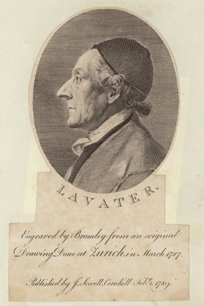 Ritratto di Johann Kaspar Lavater da English School