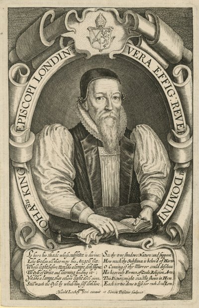 Ritratto di John King, Vescovo di Londra 1611-21 da English School