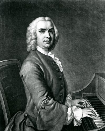Ritratto di John Stanley (1712-86) (incisione) da English School