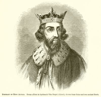 Ritratto di re Alfredo da English School