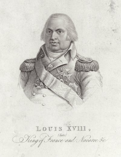 Ritratto di Re Luigi XVIII da English School