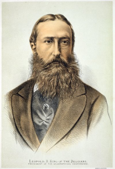 Ritratto di Leopoldo II (1835-1909), Re del Belgio (1865-1909) da English School
