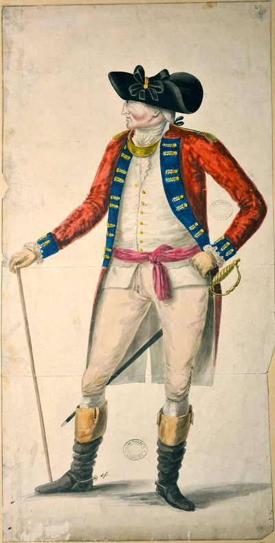Ritratto del tenente colonnello Chadwick, fine XVIII secolo da English School