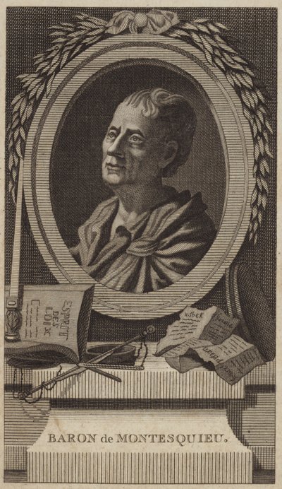 Ritratto di Montesquieu da English School