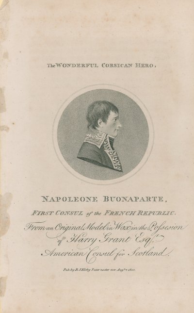 Ritratto di Napoleone Bonaparte da English School