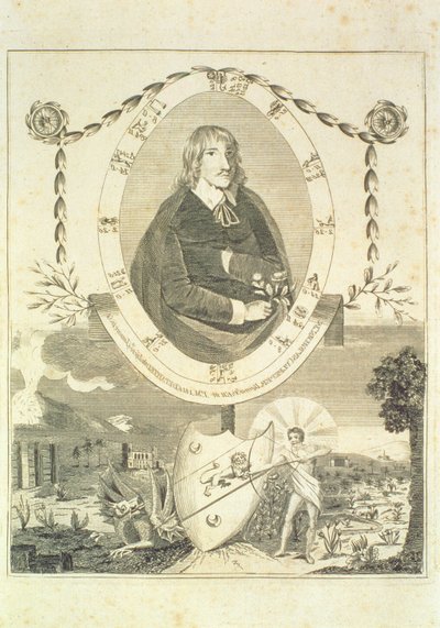 Ritratto di Nicholas Culpeper (1616-54), frontespizio di Culpepers English Physician and Complete Herbal, pubblicato 1790 da English School
