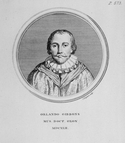 Ritratto di Orlando Gibbons, compositore britannico da English School