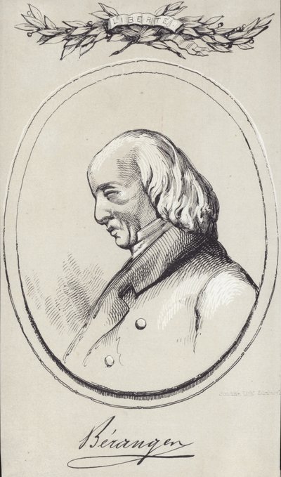 Ritratto di Pierre-Jean de Beranger da English School