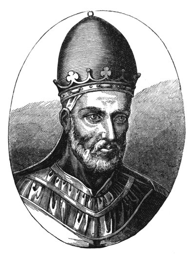 Ritratto di Papa Onorio III, illustrazione da 