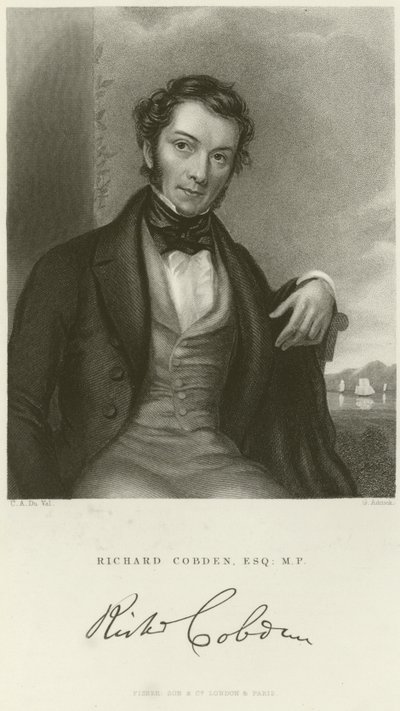 Ritratto di Richard Cobden da English School