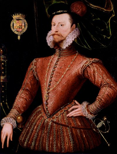 Ritratto di Robert Dudley, Conte di Leicester (1532-1588), favorito di Elisabetta I da English School