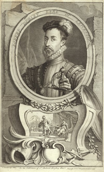 Ritratto di Robert Dudley, Conte di Leicester da English School