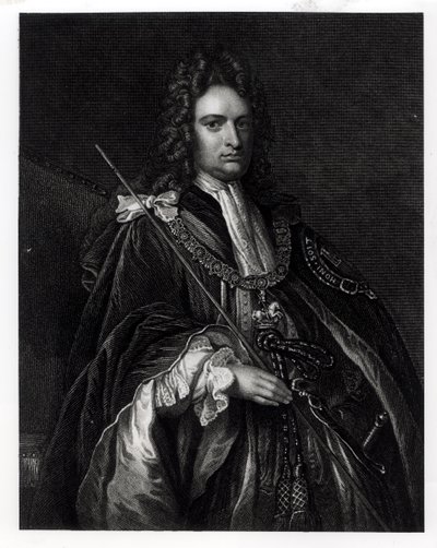 Ritratto di Robert Harley, primo conte di Oxford (1671-1724) (incisione) da English School