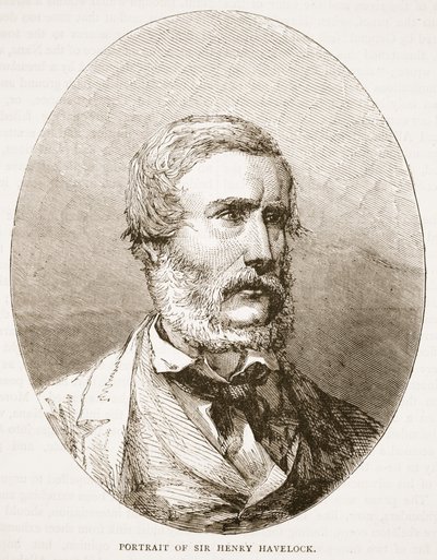 Ritratto di Sir Henry Havelock, illustrazione da Cassells Illustrated History of England da English School