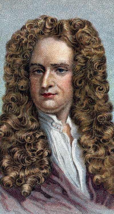 Ritratto di Sir Isaac Newton 1642-1727, fisico e matematico inglese - Dalla serie 