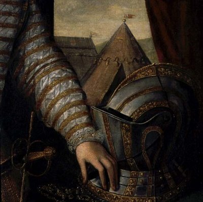 Ritratto di Sir Robert Dudley, conte di Leicester (dettaglio) da English School