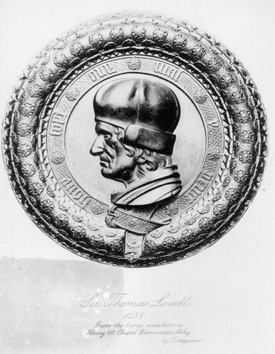 Ritratto di Sir Thomas Lovell (m.1524) nel 1485, dal medaglione di bronzo nella Cappella di Enrico VII nell
