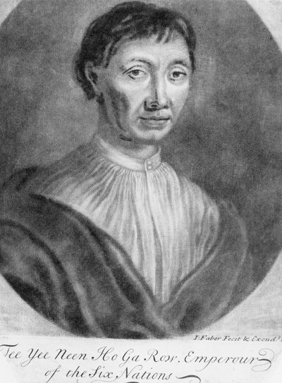Ritratto di Tee Yee Neen Ho Ga Row, imperatore delle Sei Nazioni da English School