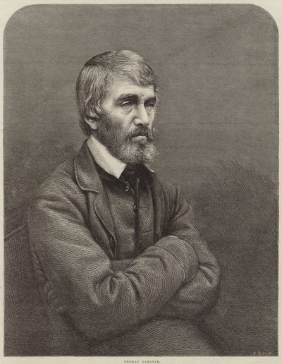 Ritratto di Thomas Carlyle da English School