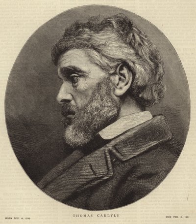 Ritratto di Thomas Carlyle da English School