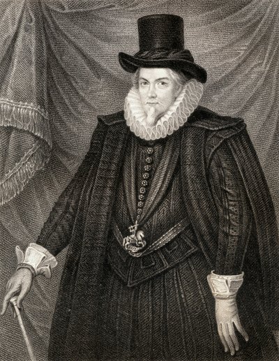 Ritratto di Thomas Cecil, 1° Conte di Exeter, da Lodges British Portraits, 1823 da English School