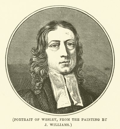 Ritratto di Wesley, dal dipinto di J Williams (incisione) da English School