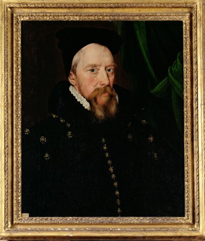 Ritratto di William Cecil, 1° Barone Burghley (1520-98) da English School