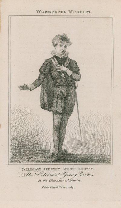 Ritratto di William Henry West Betty come Amleto da English School