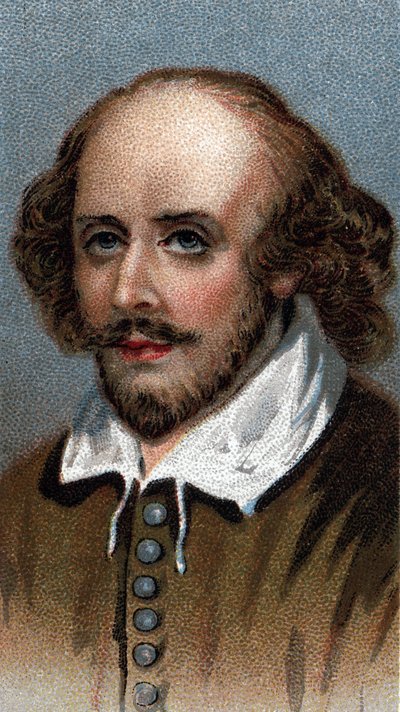 Ritratto di William Shakespeare, drammaturgo inglese - Dalla serie 