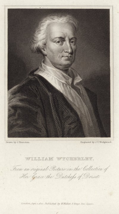 Ritratto di William Wycherley da English School