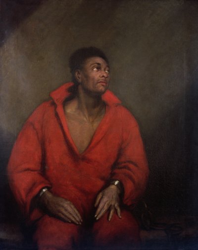 Ritratto di uno schiavo in catene da English School