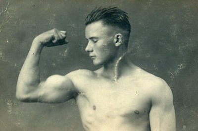 Ritratto di un culturista, c.1898 da English School