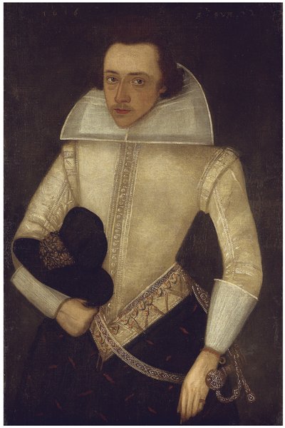 Ritratto di un gentiluomo, 22 anni, 1616 da English School