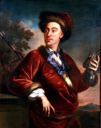 Ritratto di un gentiluomo con un uccello morto da English School