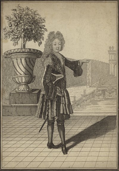 Ritratto di un uomo con abiti del XVII secolo da English School