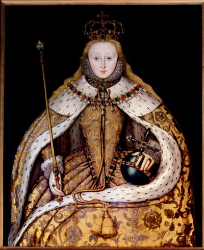 Ritratto della regina Elisabetta I in abito da incoronazione, c.1600 da English School