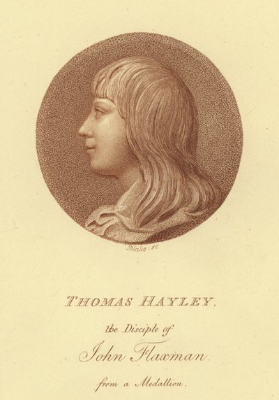 Ritratto dello scultore Thomas Hayley, discepolo di John Flaxman da English School