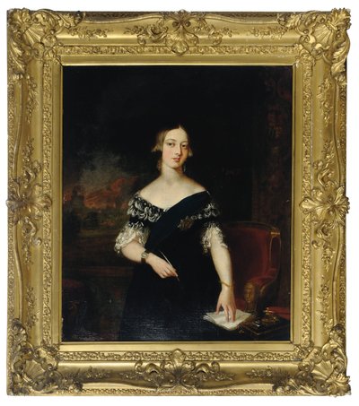 Ritratto della giovane Regina Vittoria da English School