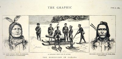 Ritratti dei capi ribelli Poundmaker e Big Bear, pubblicati in 