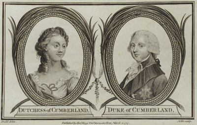 Ritratti della Duchessa e del Duca di Cumberland da English School