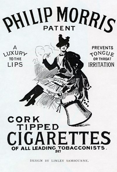 Poster per le sigarette Philip Morris, disegnato da Linsay Sambourne, 1896 da English School