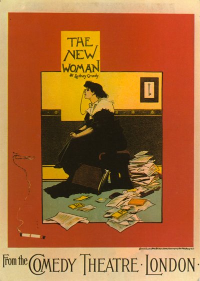 Poster per The New Woman di Sydney Grundy al Comedy Theatre da English School
