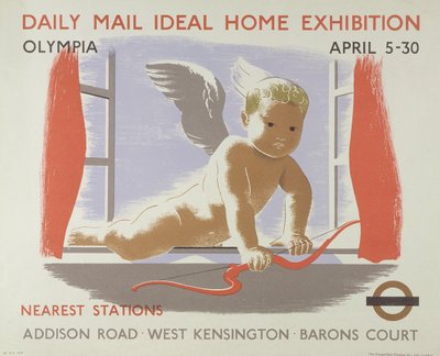 Poster per la Daily Mail Ideal Home Exhibition a Kensington Olympia, Londra, 1938 da English School