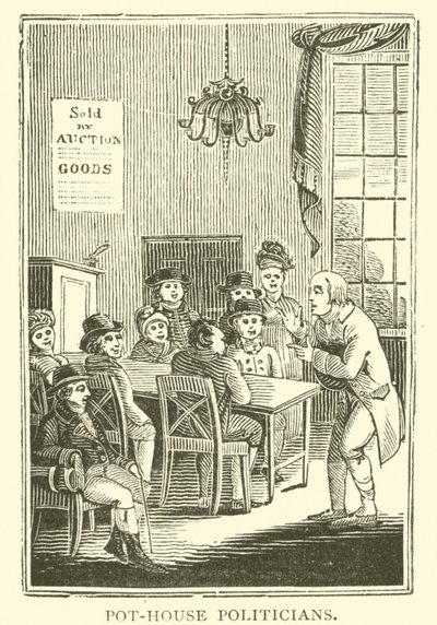 Politici della casa della birra (xilografia) da English School