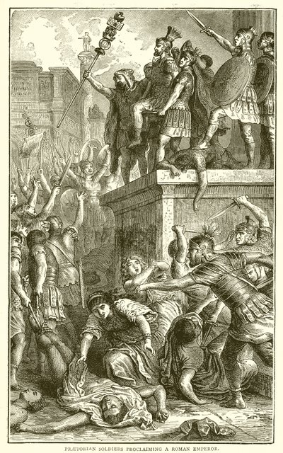 Soldati Pretoriani che Proclamano un Imperatore Romano da English School