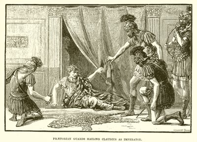 Le guardie pretoriane acclamano Claudio come imperatore da English School