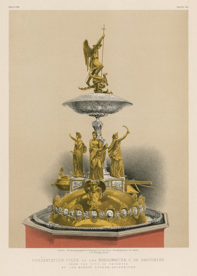 Pezzo di presentazione al borgomastro C de Brouckere dalla città di Bruxelles da English School