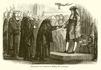 Presentazione di un indirizzo a Guglielmo III a Oxford da English School